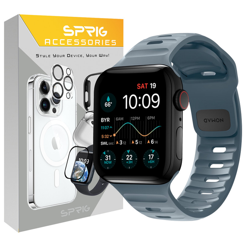 بند اسپریگ مدل Spig Sport strap مناسب برای اپل واچ سری 1/2/3/4/5/6/7/8/9/SE/Ultra سایز 42/44/45/49 میلی متری