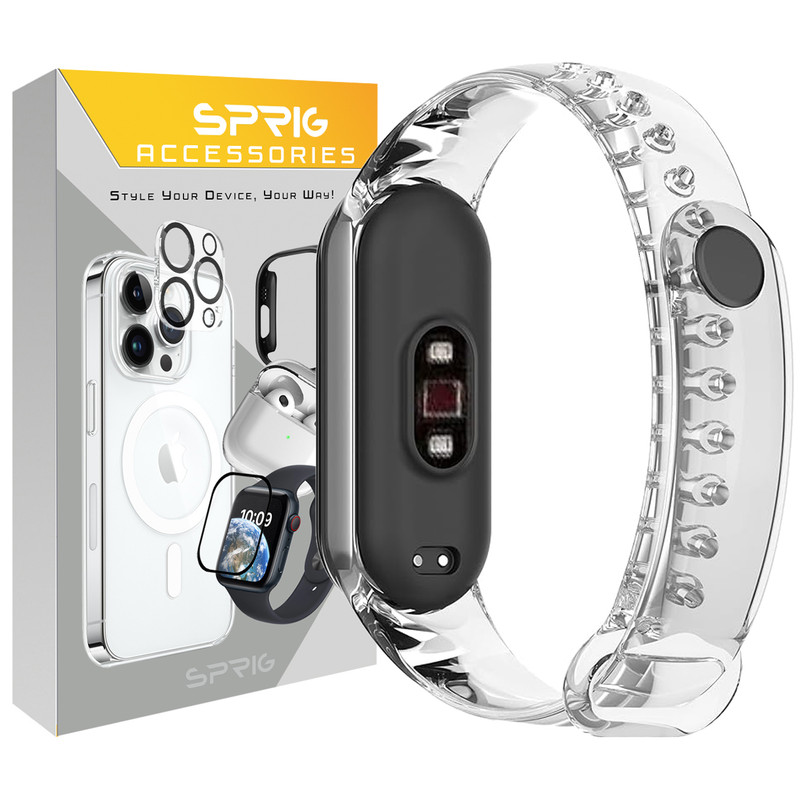 بند اسپریگ مدل Clear TRS مناسب برای ساعت هوشمند شیائومی Mi band 3/4