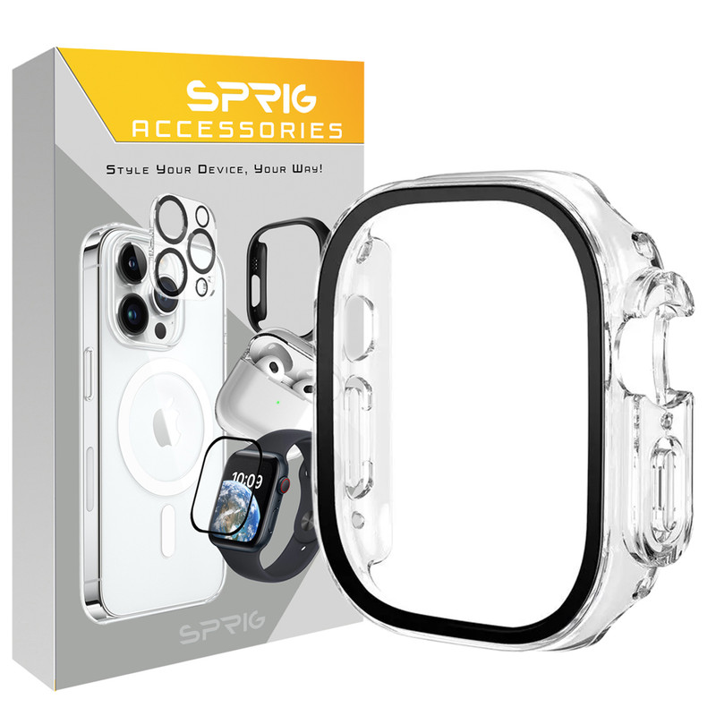 کاور اسپریگ مدل SP-360 مناسب برای اپل واچ Ultra 2 49 میلیمتری به همراه محافظ صفحه نمایش