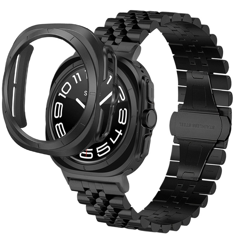 بند اسپریگ مدل 5Bead JustG مناسب برای ساعت هوشمند سامسونگ Galaxy Watch 7 Ultra 47mm به همراه کاور