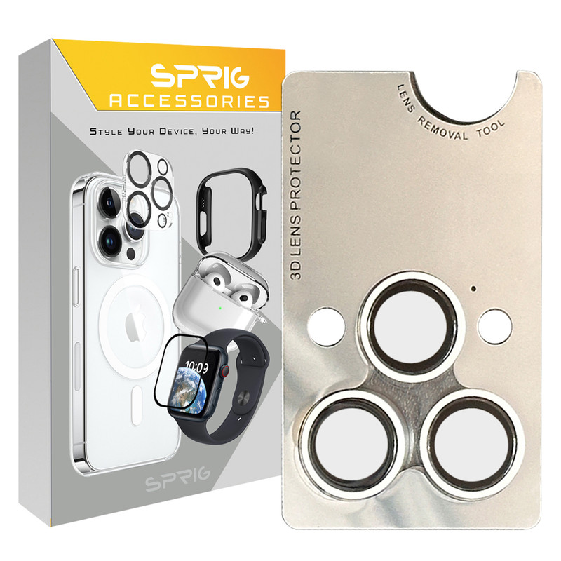 محافظ لنز دوربین اسپریگ مدل Ring Metal Luxury مناسب برای گوشی موبایل اپل Iphone 13 Pro / 13 Pro max