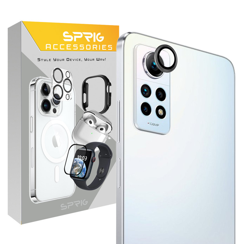 محافظ لنز دوربین اسپریگ مدل Ring Metal مناسب برای گوشی موبایل شیائومی Redmi Note 12 Pro 4G