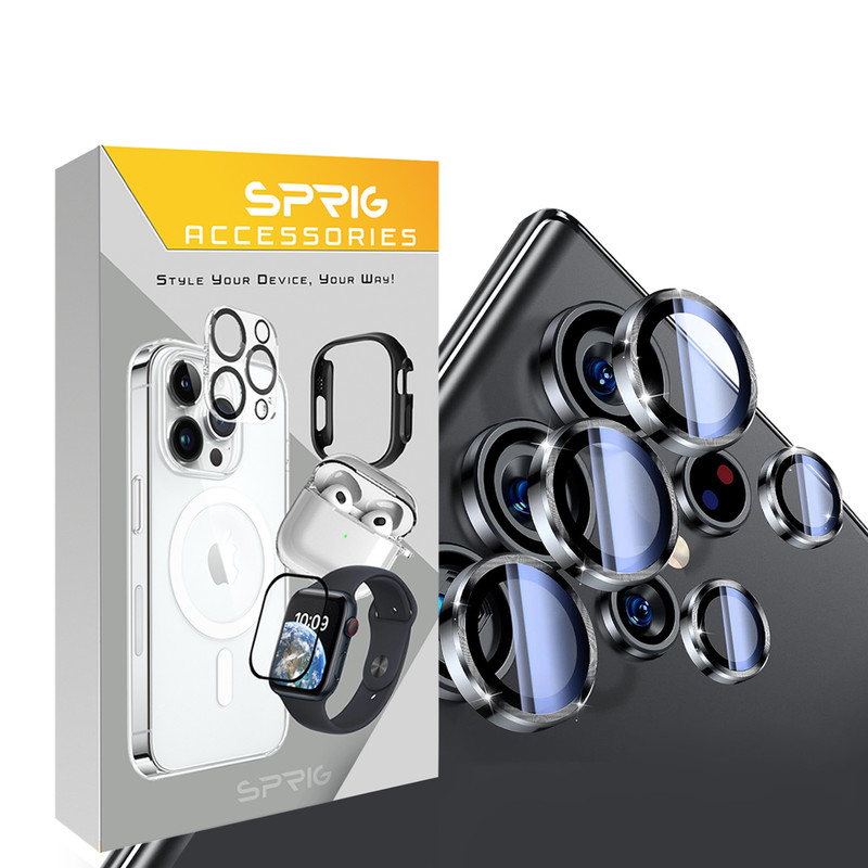 محافظ لنز دوربین رینگی اسپریگ مدل Ring Metal مناسب برای گوشی موبایل سامسونگ Galaxy S23 Ultra