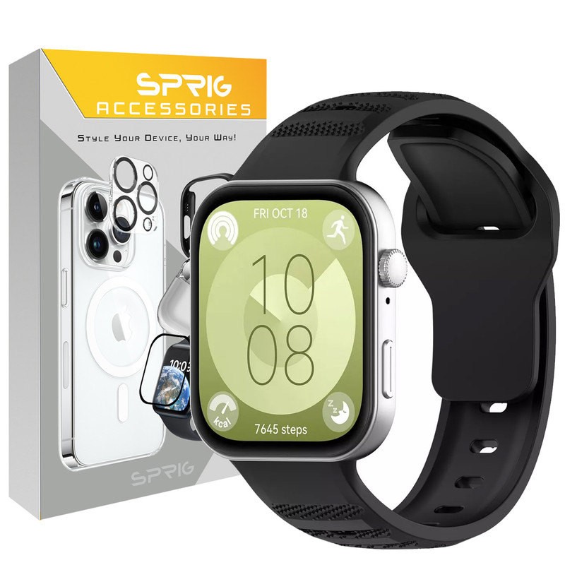 بند اسپریگ مدل Silicone-OGL مناسب برای ساعت هوشمند هوآوی FIT 3