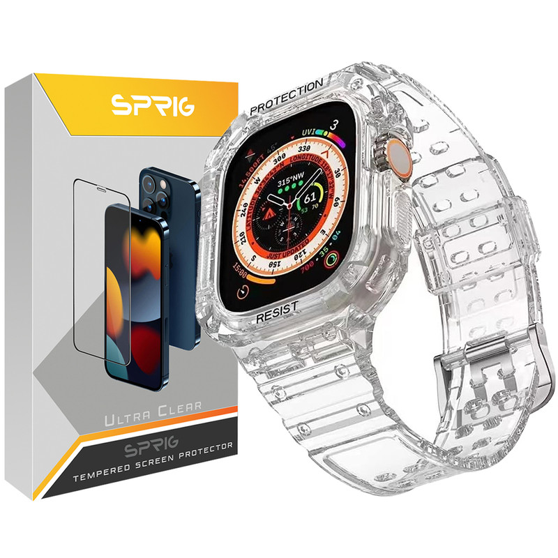 بند اسپریگ مدل Colorless G-Shock مناسب برای اپل واچ Ultra 49 میلیمتری