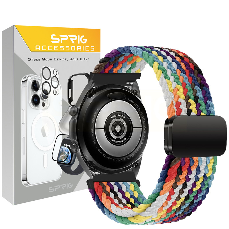 بند اسپریگ مدل Magnetic solo Braided-DualC مناسب برای ساعت هوشمند سامسونگ Galaxy Watch 6 Classic 47mm