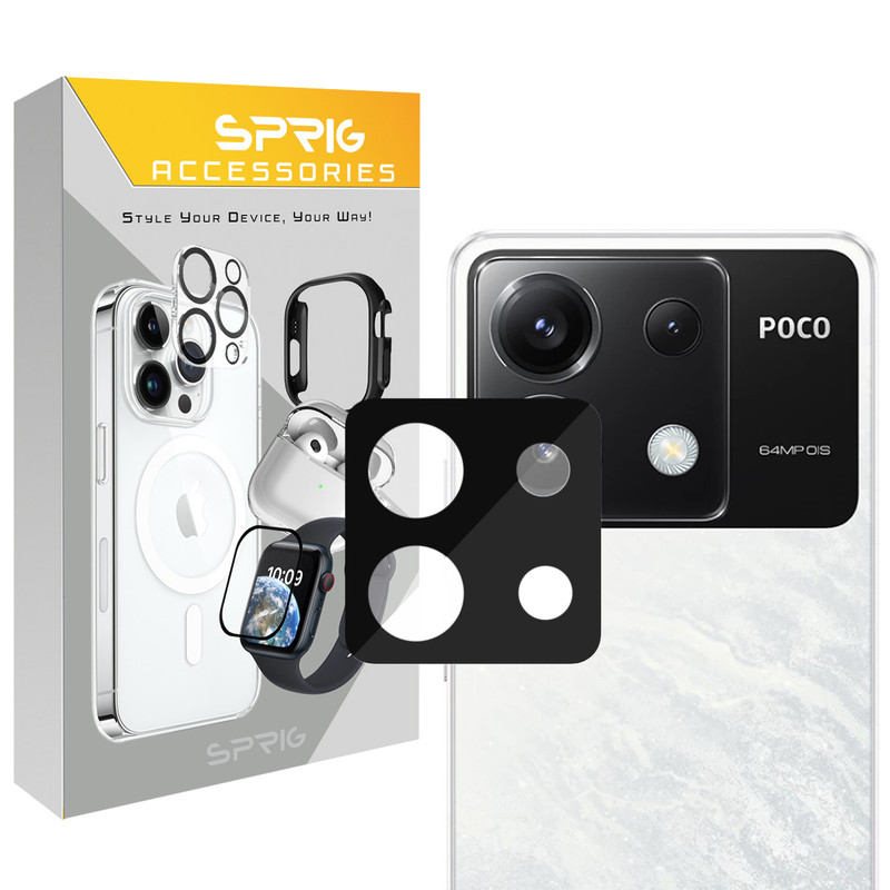 محافظ لنز دوربین اسپریگ مدل 3DLNS مناسب برای گوشی موبایل شیائومی Poco X6 5G