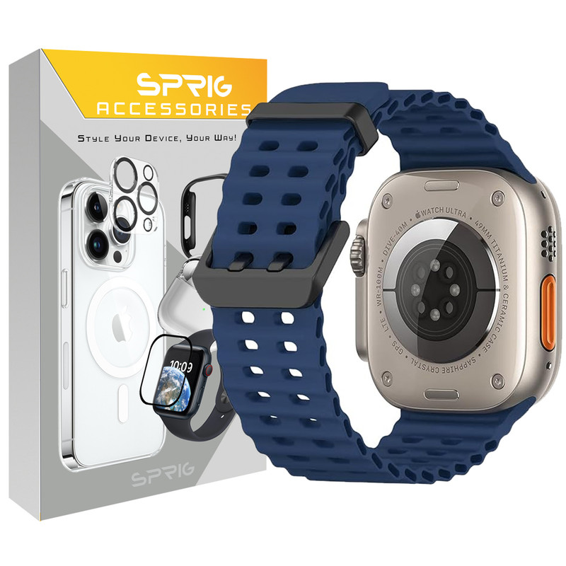 بند اسپریگ مدل Ocean BK Buckle مناسب برای ساعت هوشمند اپل Ultra / Ultra 2 49mm