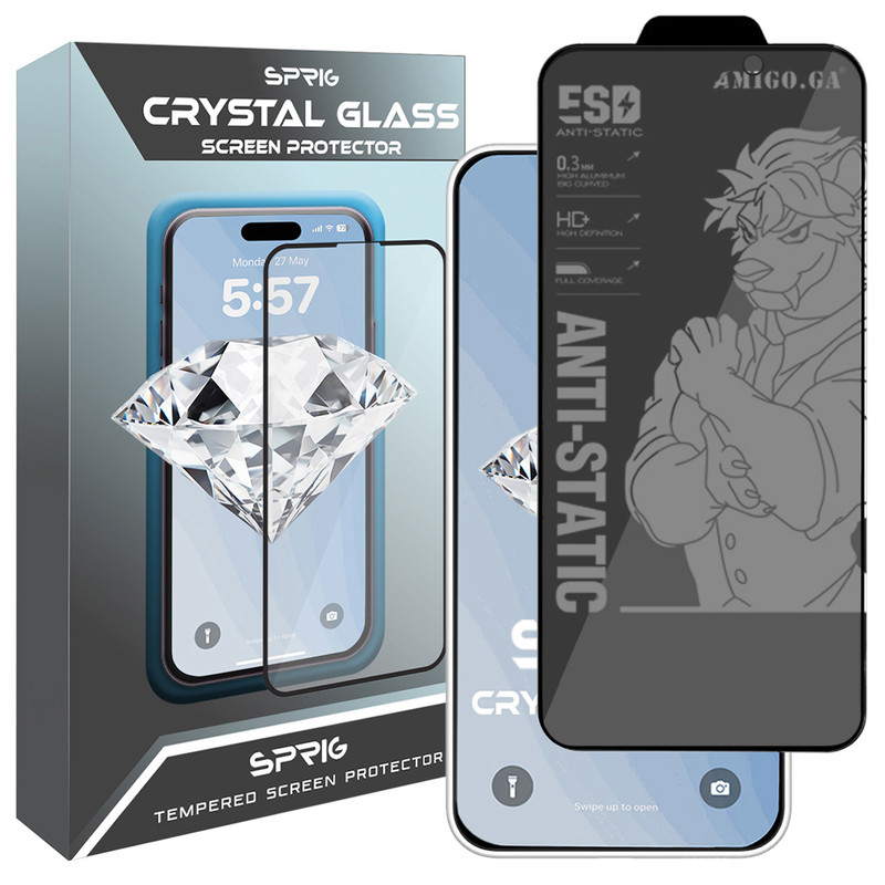 محافظ صفحه نمایش حریم شخصی اسپریگ مدل Crystal-PrivGlass-F1 مناسب برای گوشی موبایل اپل Iphone 17 Pro max