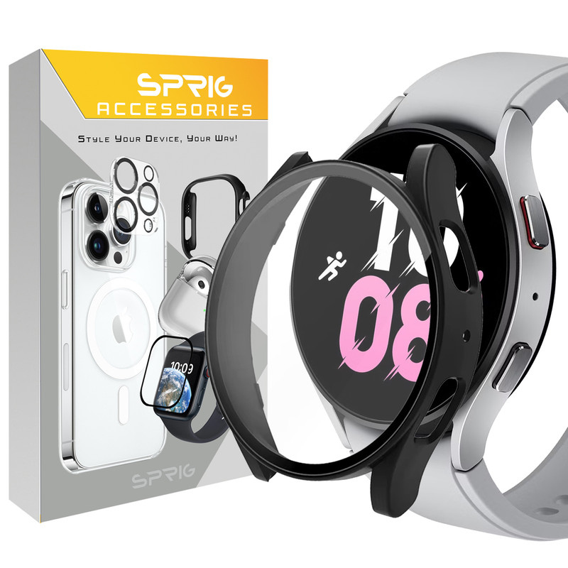 کاور اسپریگ مدل Protective مناسب برای ساعت هوشمند سامسونگ Galaxy Watch 5 44mm به همراه محافظ صفحه نمایش