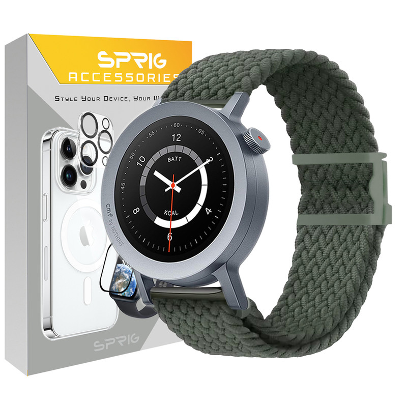 بند اسپریگ مدل Braided Magnet TW مناسب برای ساعت هوشمند ناتینگ سایز 22 mm سری CMF Watch Pro 2