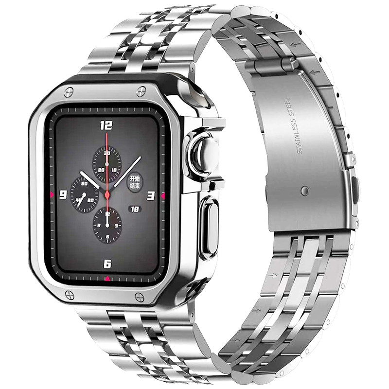 بند اسپریگ مدل 7BeadLUX مناسب برای اپل واچ سری 7/8/9 سایز 41 mm به همراه کاور