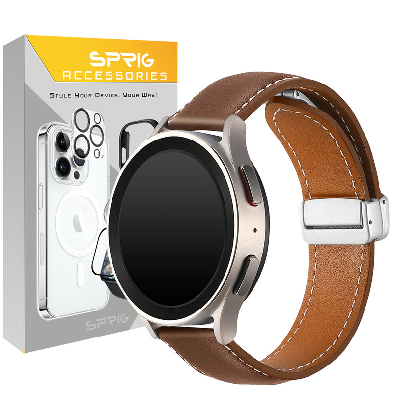 بند اسپریگ مدل Magnetic Leather مناسب برای ساعت هوشمند سامسونگ Galaxy watch FE 40mm / 7 40mm / 7 44mm
