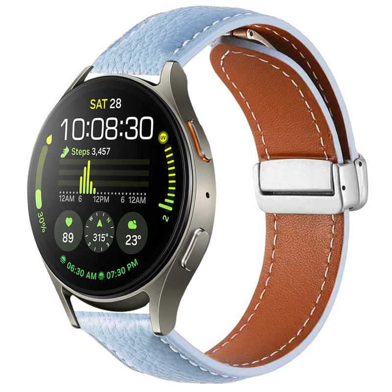 بند اسپریگ مدل MAG Leather مناسب برای ساعت هوشمند سامسونگ Galaxy Watch 6 Classic 47mm