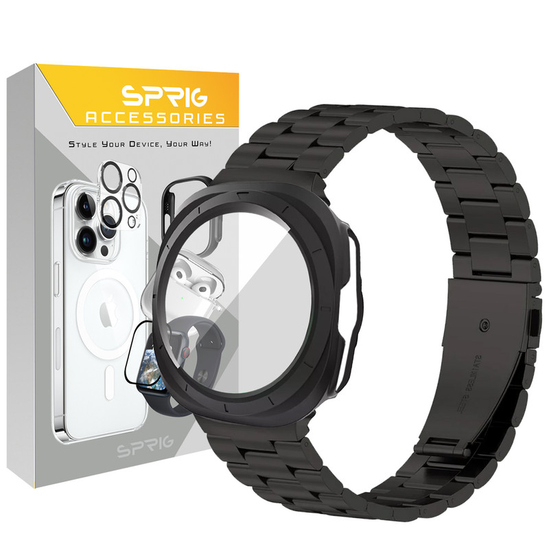 بند اسپریگ مدل 3Bead Guard مناسب برای ساعت هوشمند سامسونگ Galaxy Watch 7 Ultra 47mm به همراه کاور