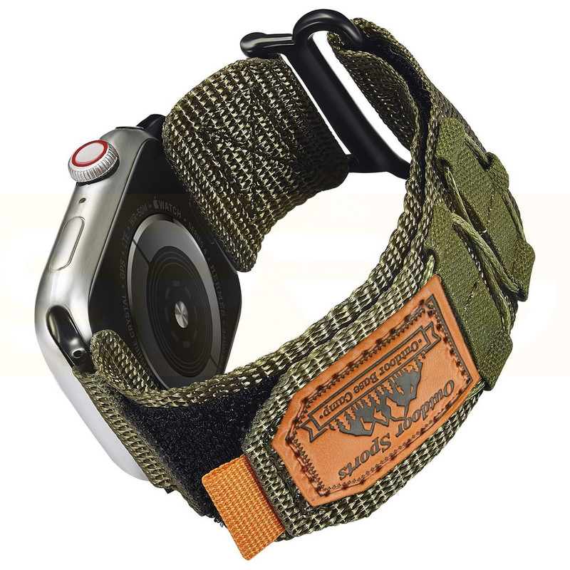 بند اسپریگ مدل Nylon Outdoor Sports مناسب برای اپل واچ سری SE2021/7/8/9 سایز 45 میلی متری