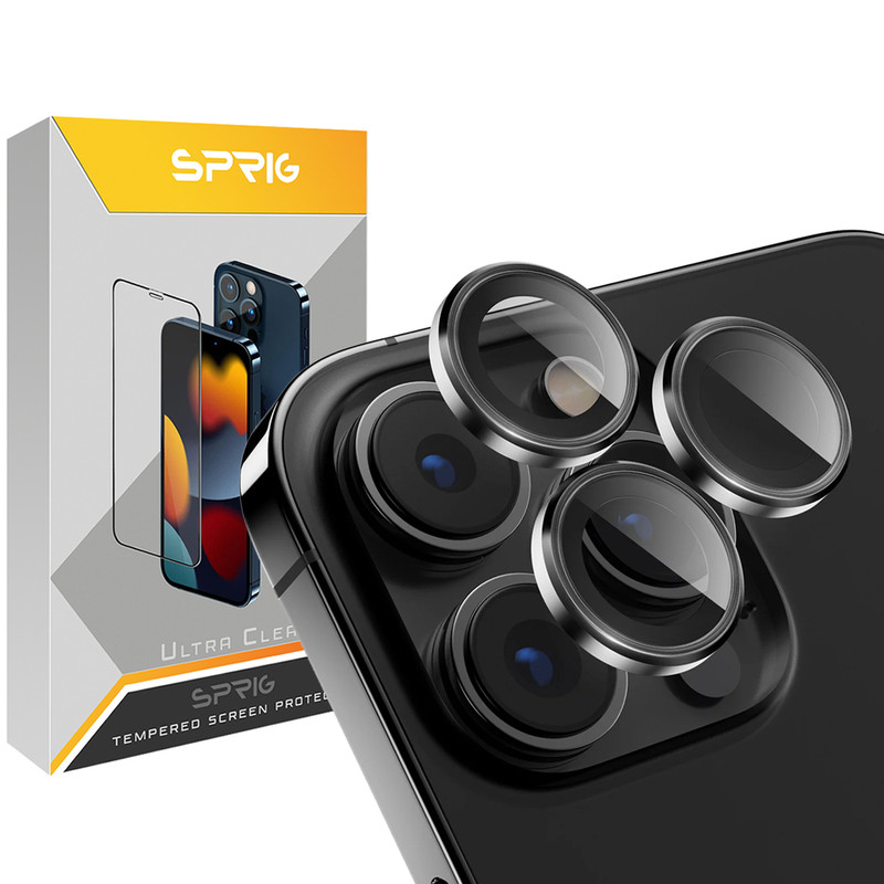 محافظ لنز دوربین رینگی اسپریگ مدل Ring Metal مناسب برای گوشی موبایل اپل Iphone 13 Pro / 13 Pro max