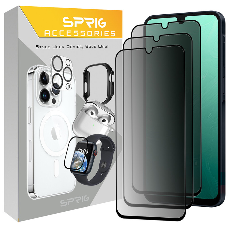 محافظ صفحه نمایش حریم شخصی اسپریگ مدل PRV_SP مناسب برای گوشی موبایل سامسونگ Galaxy M13 5G / M04 4G / A04e / A12 بسته سه عددی