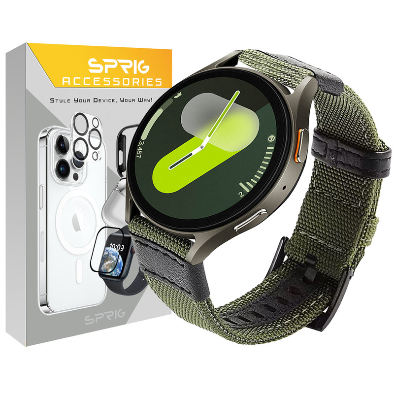 بند اسپریگ مدل Military Canv مناسب برای ساعت هوشمند سامسونگ Galaxy Watch 7 44mm