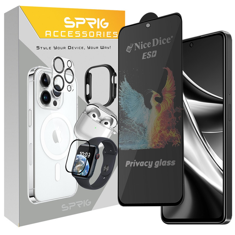 محافظ صفحه نمایش حریم شخصی اسپریگ مدل PRV1 NICED مناسب برای گوشی موبایل شیائومی Redmi Note 12 Pro 4G / Redmi Note 12 Pro 5G
