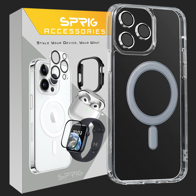 کاور اسپریگ مدل MG-safe-Ring مناسب برای گوشی موبایل اپل Iphone 12 pro max به همراه محافظ لنز