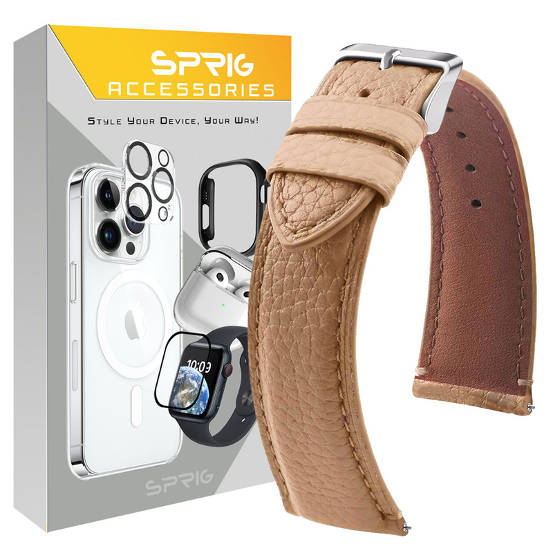 بند اسپریگ مدل Leather GIN TW مناسب برای ساعت هوشمند گلوریمی M1 Pro / GS1 Pro / Calling Watch M2