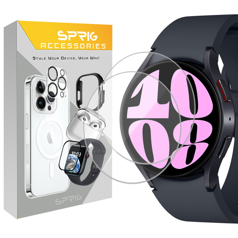 محافظ صفحه نمایش شیشه ای اسپریگ مدل SPG مناسب برای ساعت هوشمند سامسونگ Galaxy watch 4 44mm / watch 5 44mm / watch 6 44mm مجموعه 2 عددی