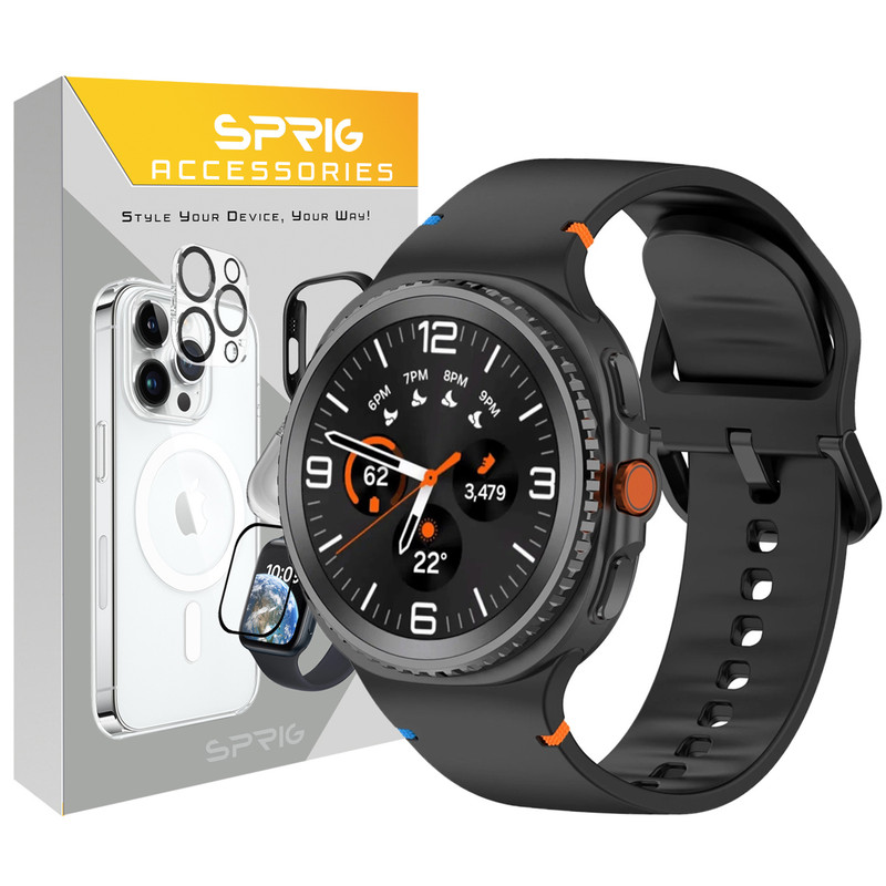 بند اسپریگ مدل Silic NewV W8 مناسب برای ساعت هوشمند سامسونگ Galaxy Watch 8 Classic 46mm