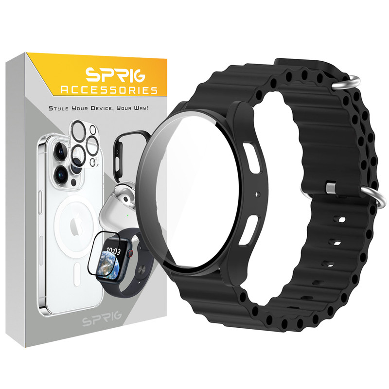 بند اسپریگ مدل Ocean SP Guard مناسب برای ساعت هوشمند سامسونگ Galaxy Watch 6 44mm به همراه کاور