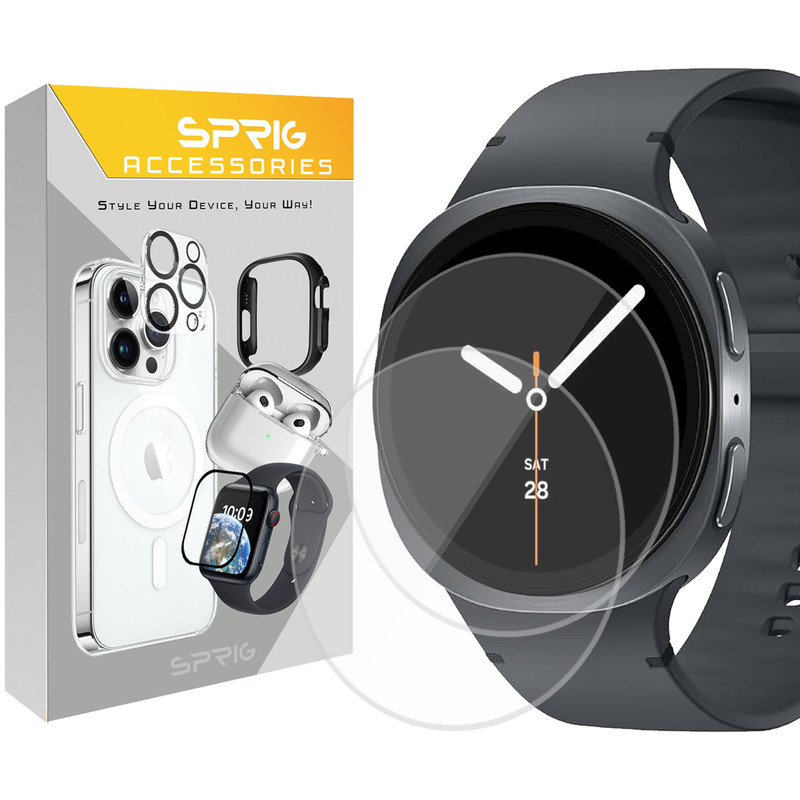 محافظ صفحه نمایش اسپریگ مدل SH-SPG مناسب برای ساعت هوشمند سامسونگ Galaxy Watch 8 44mm مجموعه 2 عددی