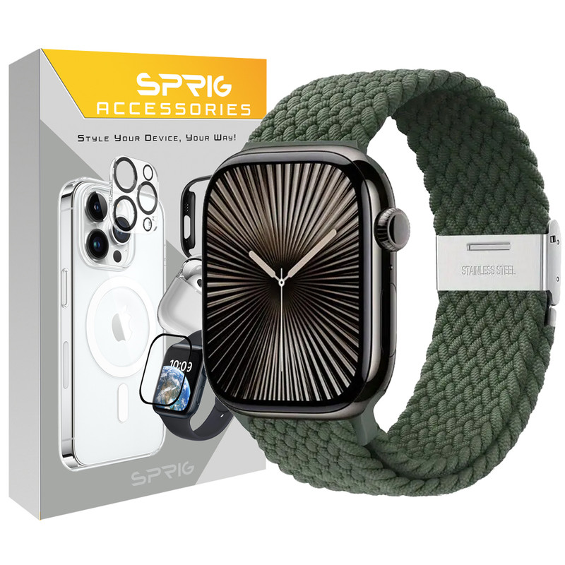 بند اسپریگ مدل Braided SGK مناسب برای اپل واچ Series 9 45mm 