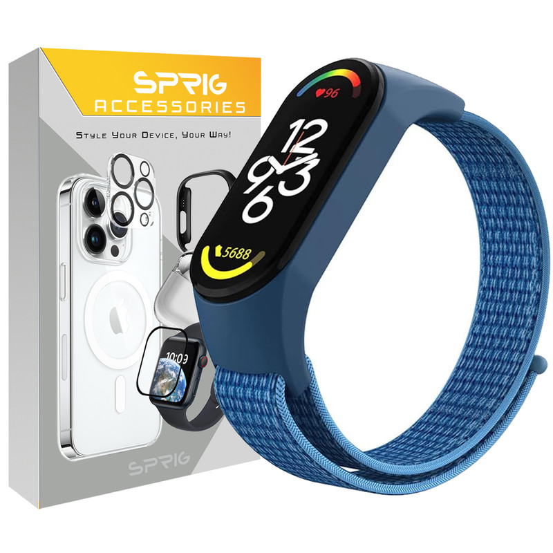بند اسپریگ مدل Nylon Skin مناسب برای ساعت هوشمند شیائومی Mi band 7
