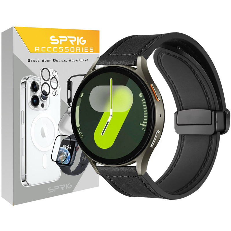 بند اسپریگ مدل SIC Magnetic Leather مناسب برای ساعت هوشمند سامسونگ Galaxy watch FE 40mm / 7 40mm / 7 44mm