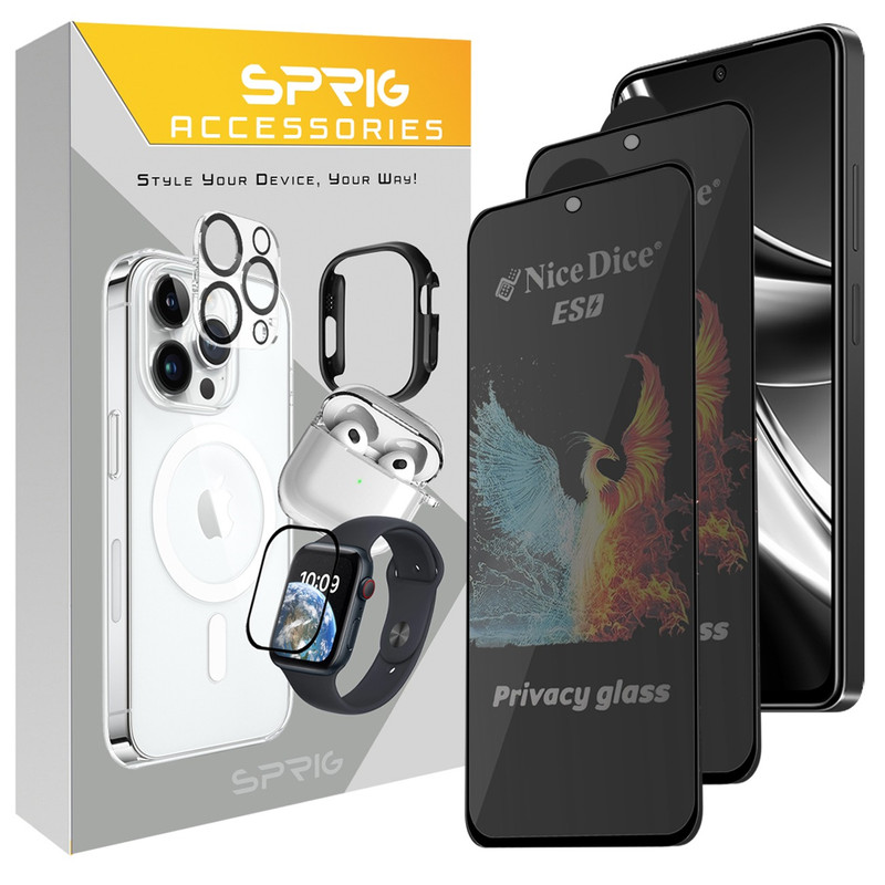 محافظ صفحه نمایش حریم شخصی اسپریگ مدل PRV2 NICED مناسب برای گوشی موبایل شیائومی Poco X5 Pro / Redmi Note 12 Pro 4G بسته دو عددی