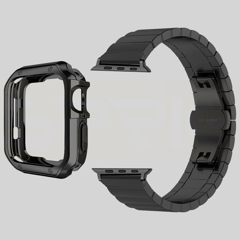 بند اسپریگ مدل Simple Link Lux مناسب برای اپل واچ سری 7/8/9 سایز 41mm به همراه کاور