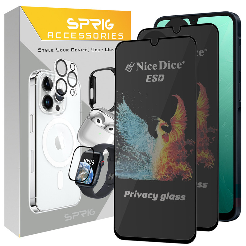 محافظ صفحه نمایش حریم شخصی اسپریگ مدل PRV_NICED مناسب برای گوشی موبایل سامسونگ Galaxy M02s / M13 5G / F02s / F23 5G بسته دو عددی