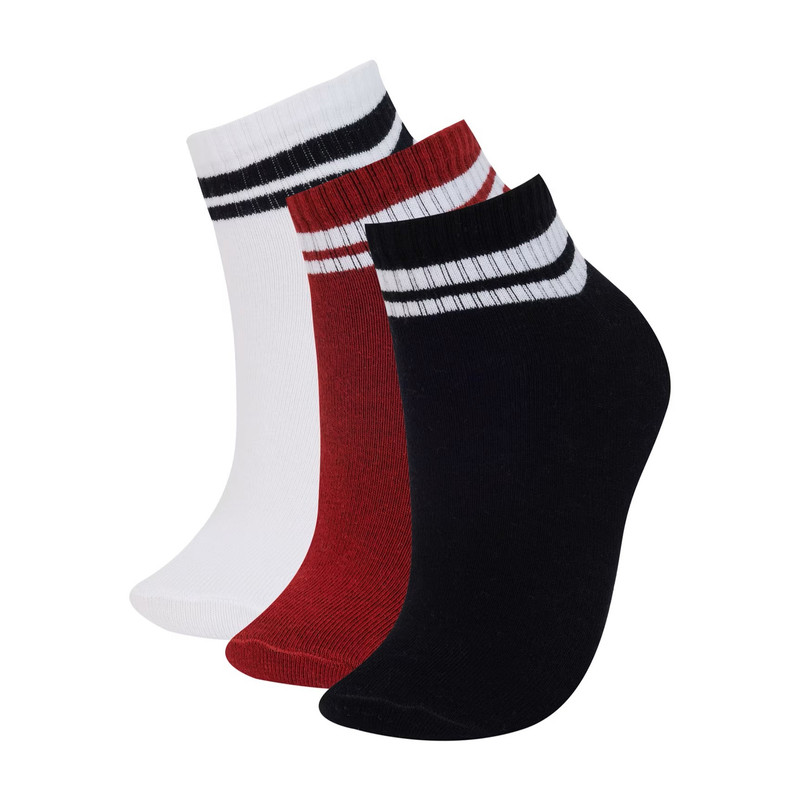 جوراب ساق کوتاه زنانه دفکتو مدل Lover بسته 3 عددی