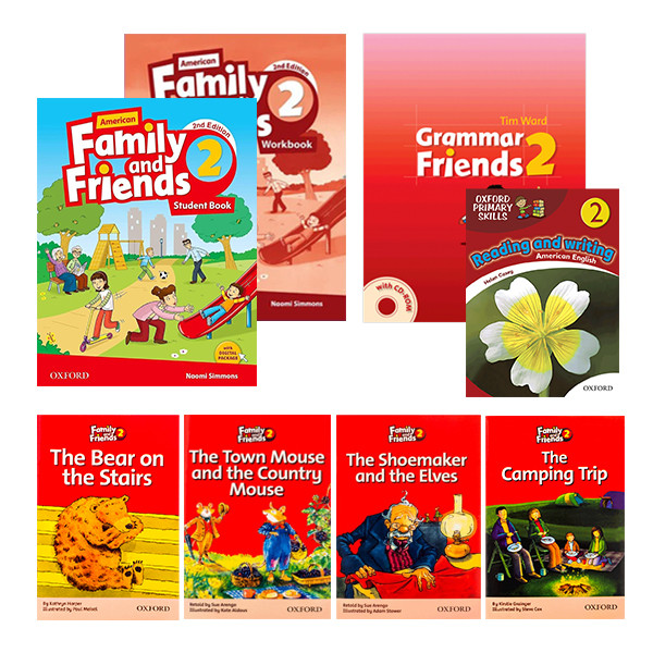 کتاب Family and Friends 2 اثر Naomi Simmons انتشارات آکسفورد 8 جلدی