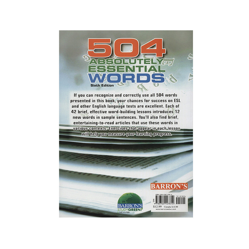 کتاب 504 Absolutely Essential Words اثر جمعی از نویسندگان انتشارات الوندپویان
