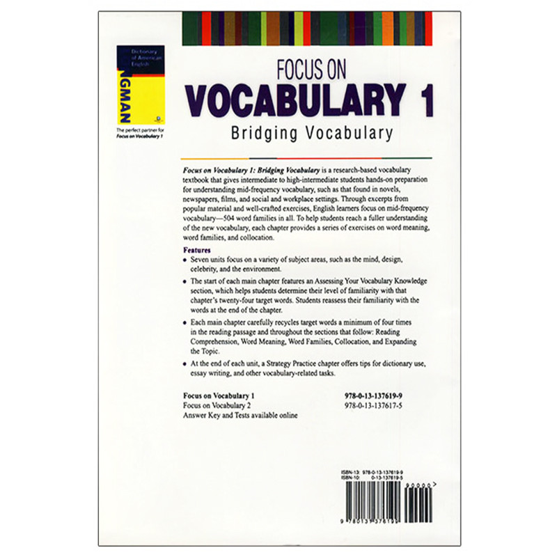 کتاب Focus On Vocabulary 1 اثر جمعی از نویسندگان انتشارات سپاهان