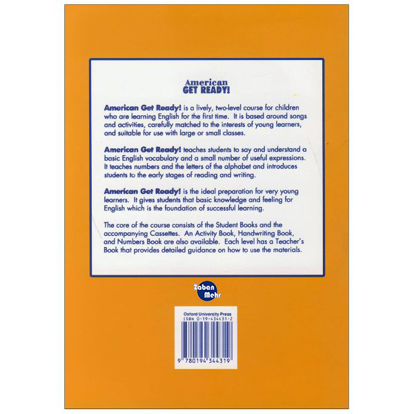  کتاب زبان American Get Ready 1 اثر Felicity Hopkins انتشارات زبان مهر 