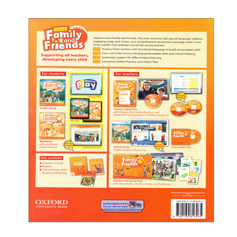کتاب Family and Friends 4 اثر Naomi Simmons And Eileen Flannigan انتشارات الوندپویان دو جلدی