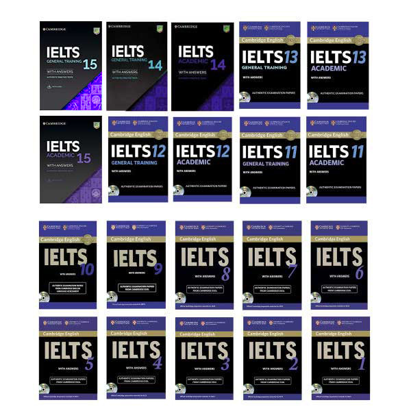 کتاب Cambridge English IELTS اثر جمعی از نویسندگان انتشارات زبان مهر 20 جلدی