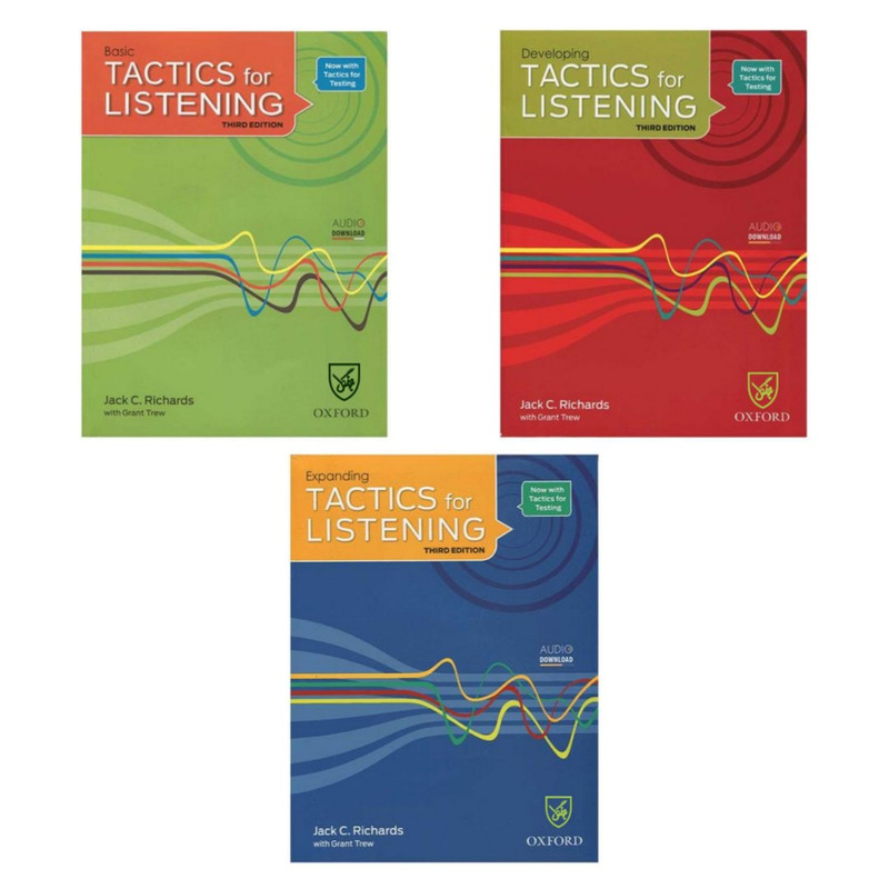 کتاب Tactics for Listening 3rd اثر Jack C. Richards انتشارات جنگل کاغذ گلاسه 3جلدی