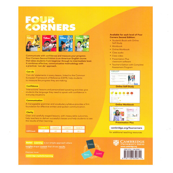 کتاب Four Corners 1 Second Edition اثر Jack C. Richards And David Bohlke انتشارات اشتیاق نور