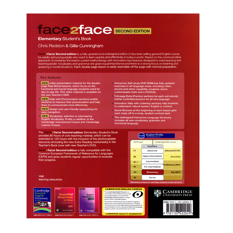 کتاب Face2Face Elementary A1-A2 اثر Chris Redston And Gillie Cunningham انتشارات الوندپویان