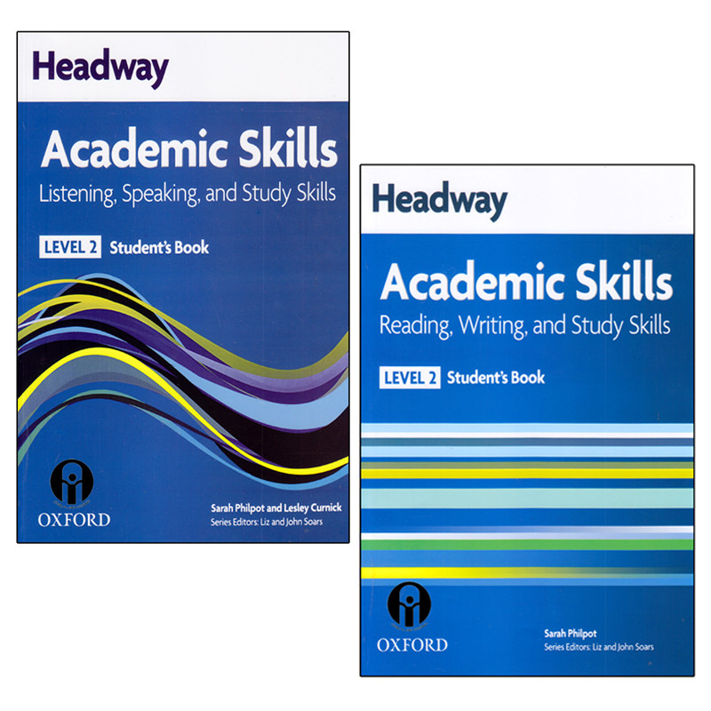 کتاب Headway Academic Skills Listening, Speaking, Reading, Writing And Study Skills Level 2 اثر Sarah Philpot And Lesley Curnick انتشارات الوندپویان دو جلدی