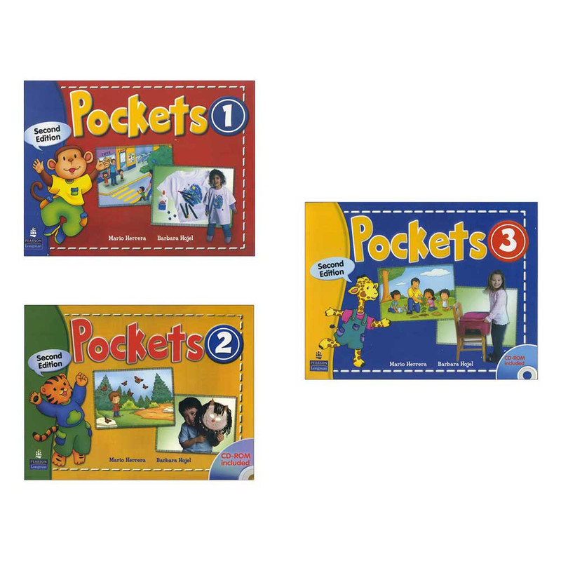 کتاب pockets اثر Mario Herrera and Barbara Hojel انتشارات زبان مهر 3 جلدی