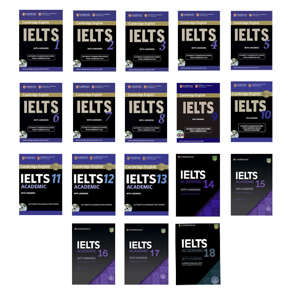 کتاب IELTS Academic اثر جمعی از نویسندگان انتشارات کمبریدج 18 جلدی
