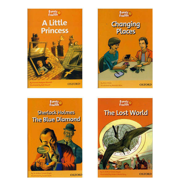 کتاب Readers family and friends 4 اثر جمعی از نویسندگان انتشارات زبان اُبوک 4 جلدی